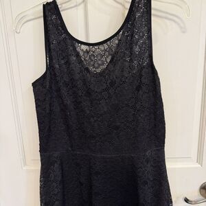 Women's Ronni Nicole black lace dress 12 sexy sleevless flattering wedding